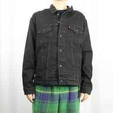 画像2: Levi's ブラックデニムジャケット L (2)