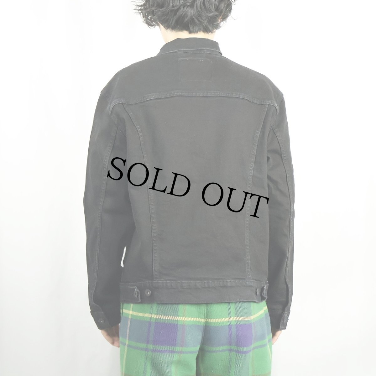 画像3: 【SALE】 Levi's ブラックデニムジャケット L (3)