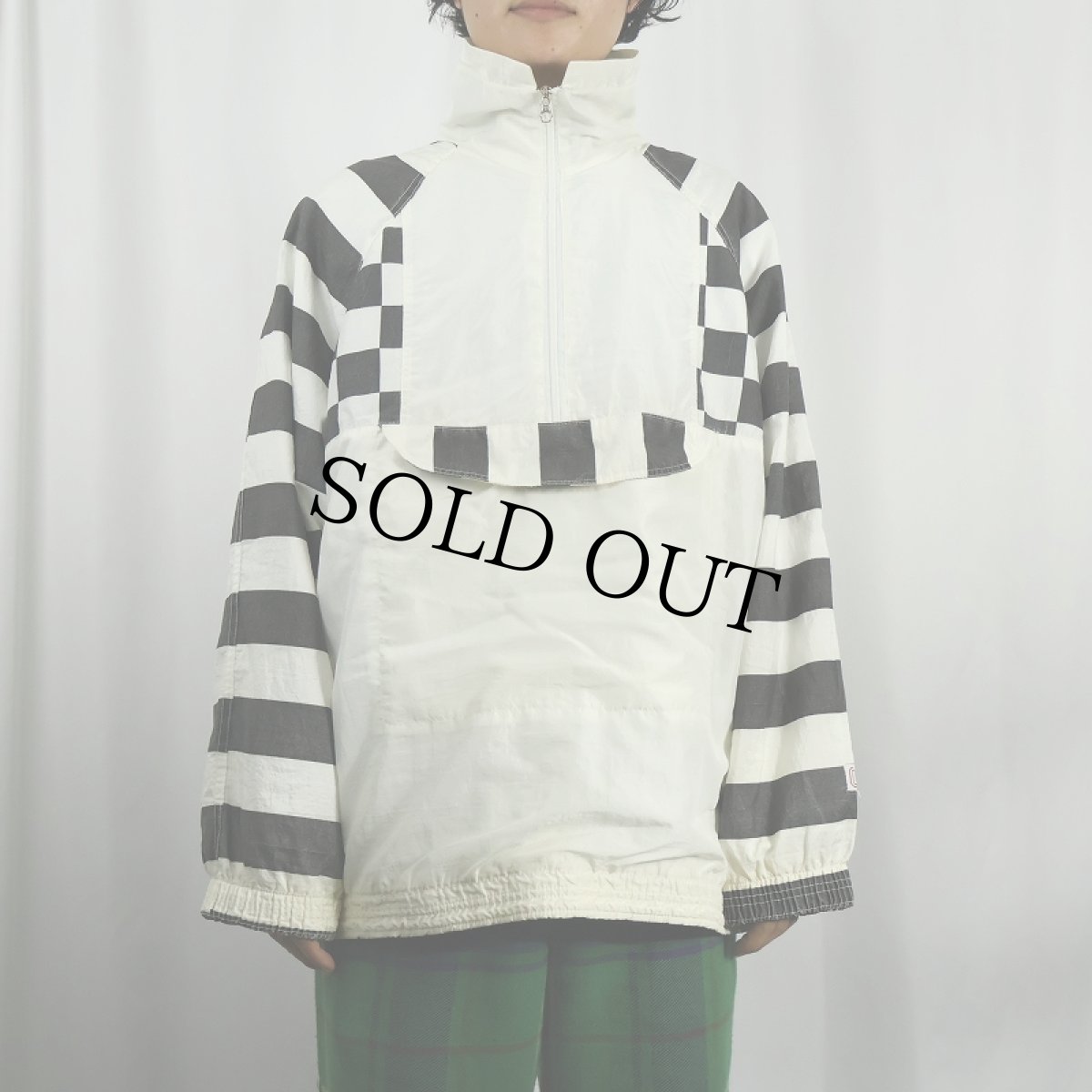 画像2: 70〜80's LES KI SPORTSWEAR ITALY製 チェッカー柄 アノラックジャケット M (2)