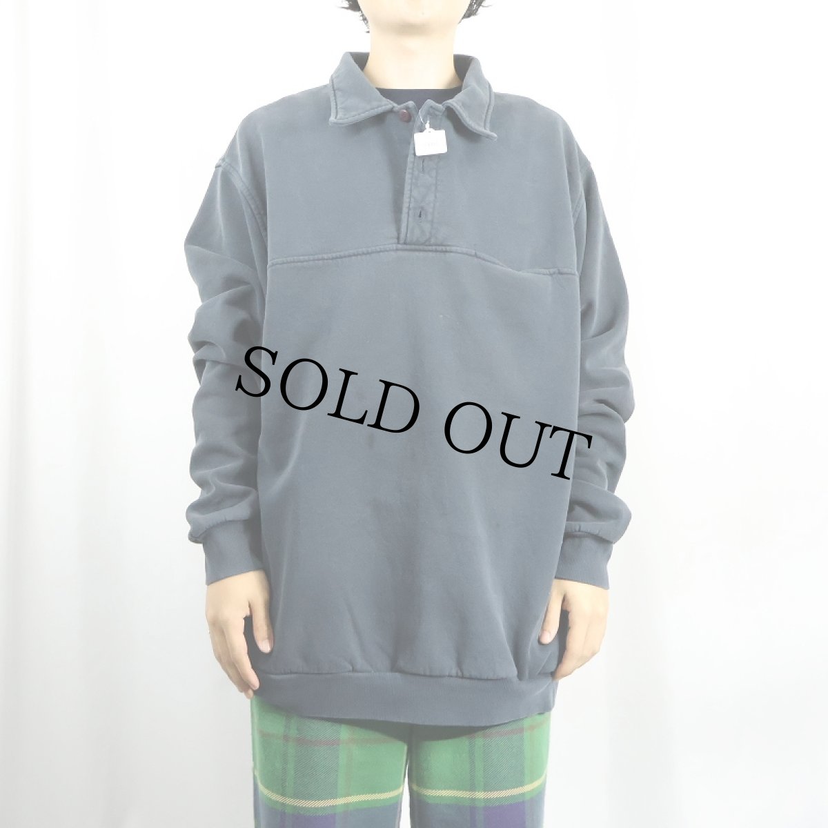 画像2: 90's R HEROES INC USA製 ポケット付きスウェット BLACK XL (2)