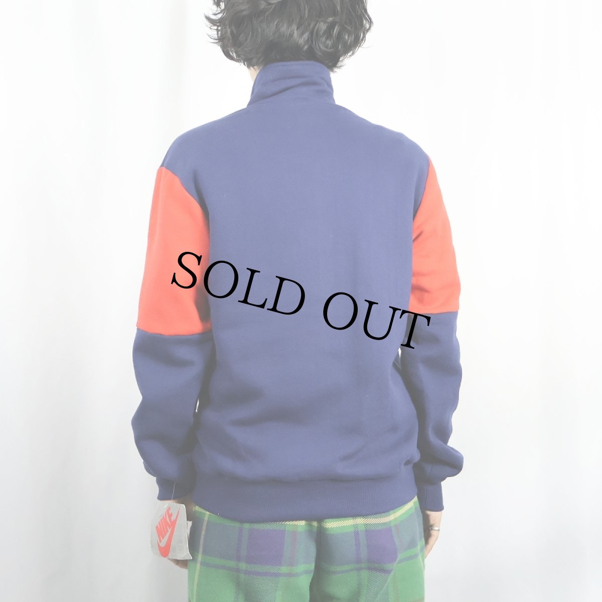 画像3: 90's NIKE 銀タグ USA製 ロゴ刺繍 スウェットジップジャケット M タグ付き未使用 (3)