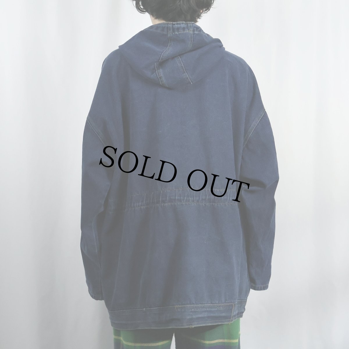 画像3: 80〜90's CORNICHE モッズコートタイプ デニムパーカー M (3)