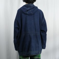 画像3: 80〜90's CORNICHE モッズコートタイプ デニムパーカー M (3)