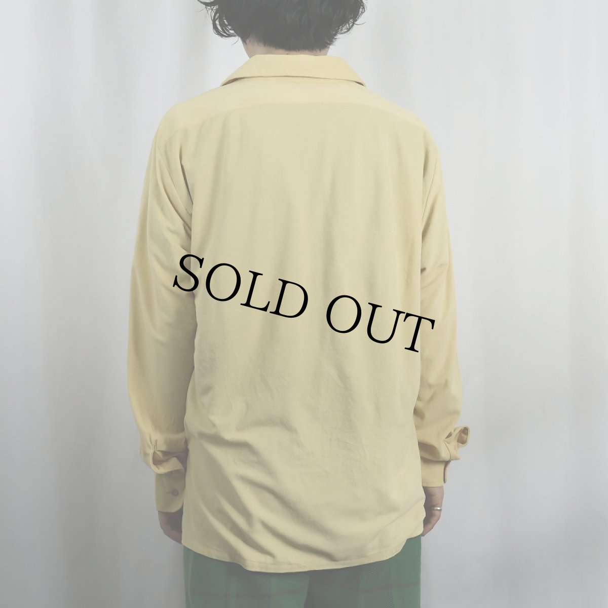 画像3: 70's〜 JCPenney ベロア レースアップシャツ L (3)