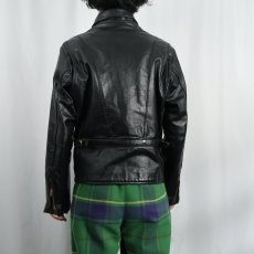 画像3: 707s VANSON Associates シングルライダースジャケット BLACK size40 (3)