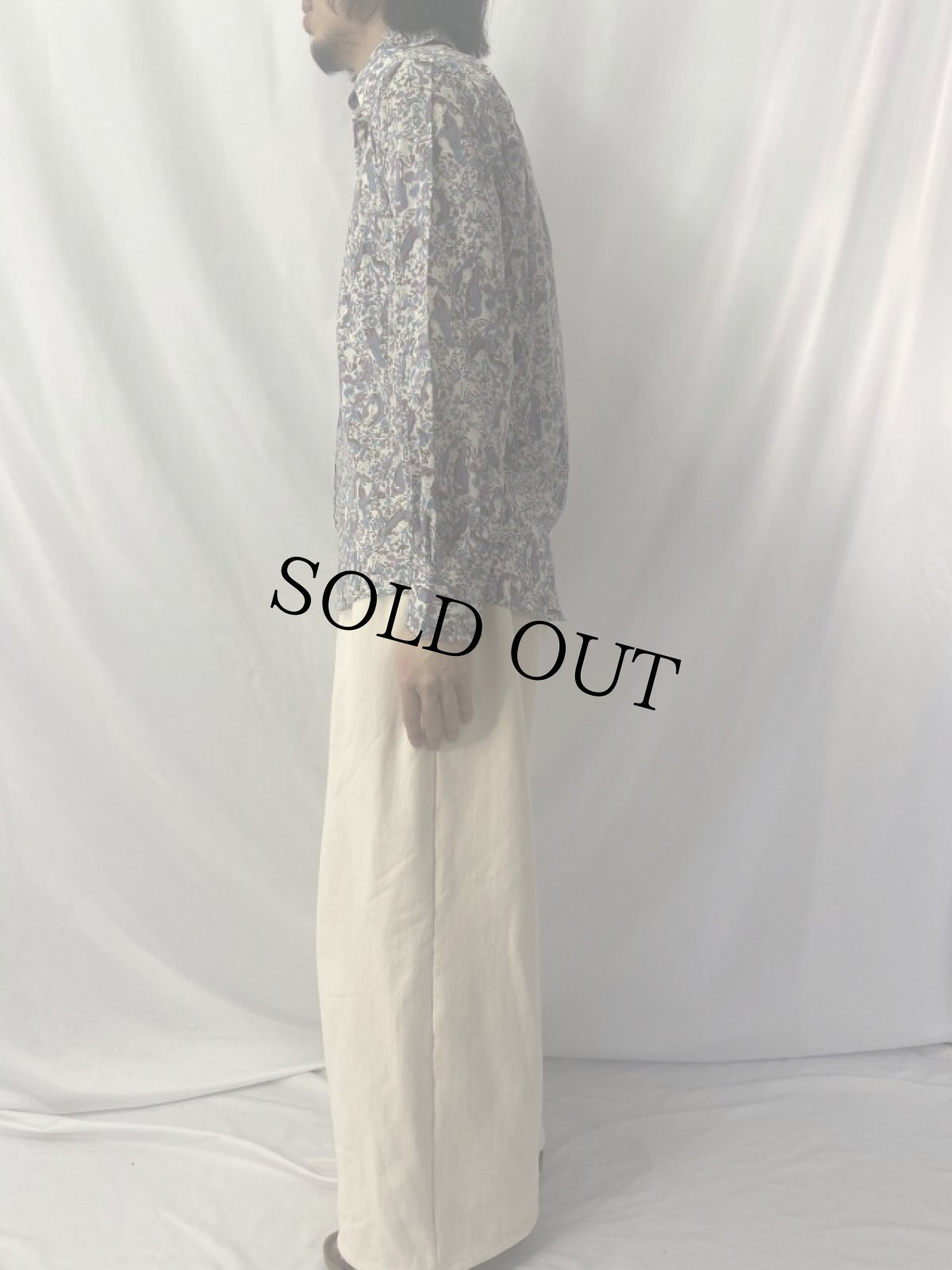 画像3: 70's KINGS ROAD 女性×花柄シャツ S (3)