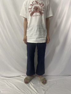 画像2: 70's US.NAVY TROUSERS DARK BLUE ユーティリティーベイカーパンツ 32R (2)