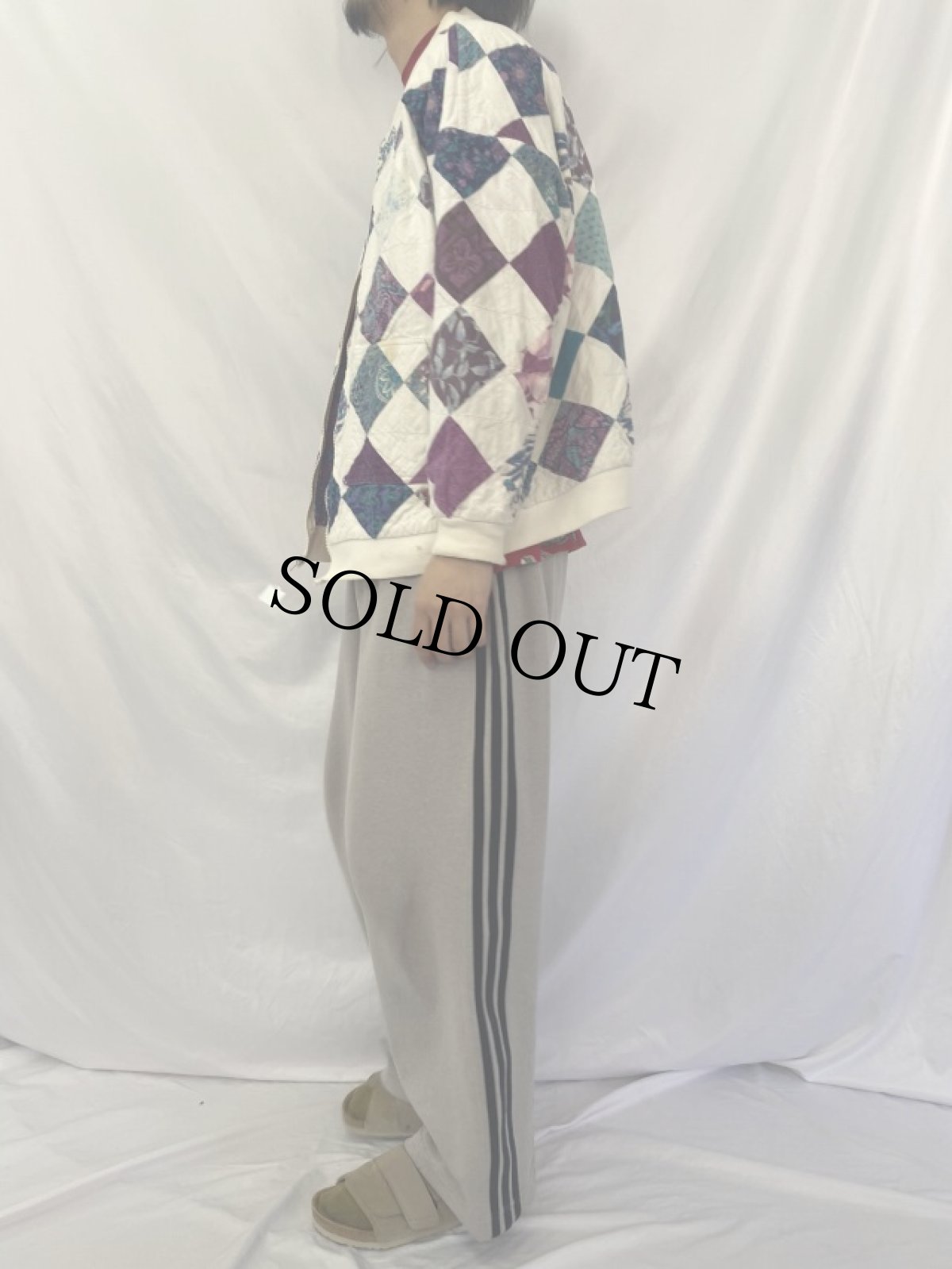 画像3: パッチワーク キルティング ジップジャケット (3)