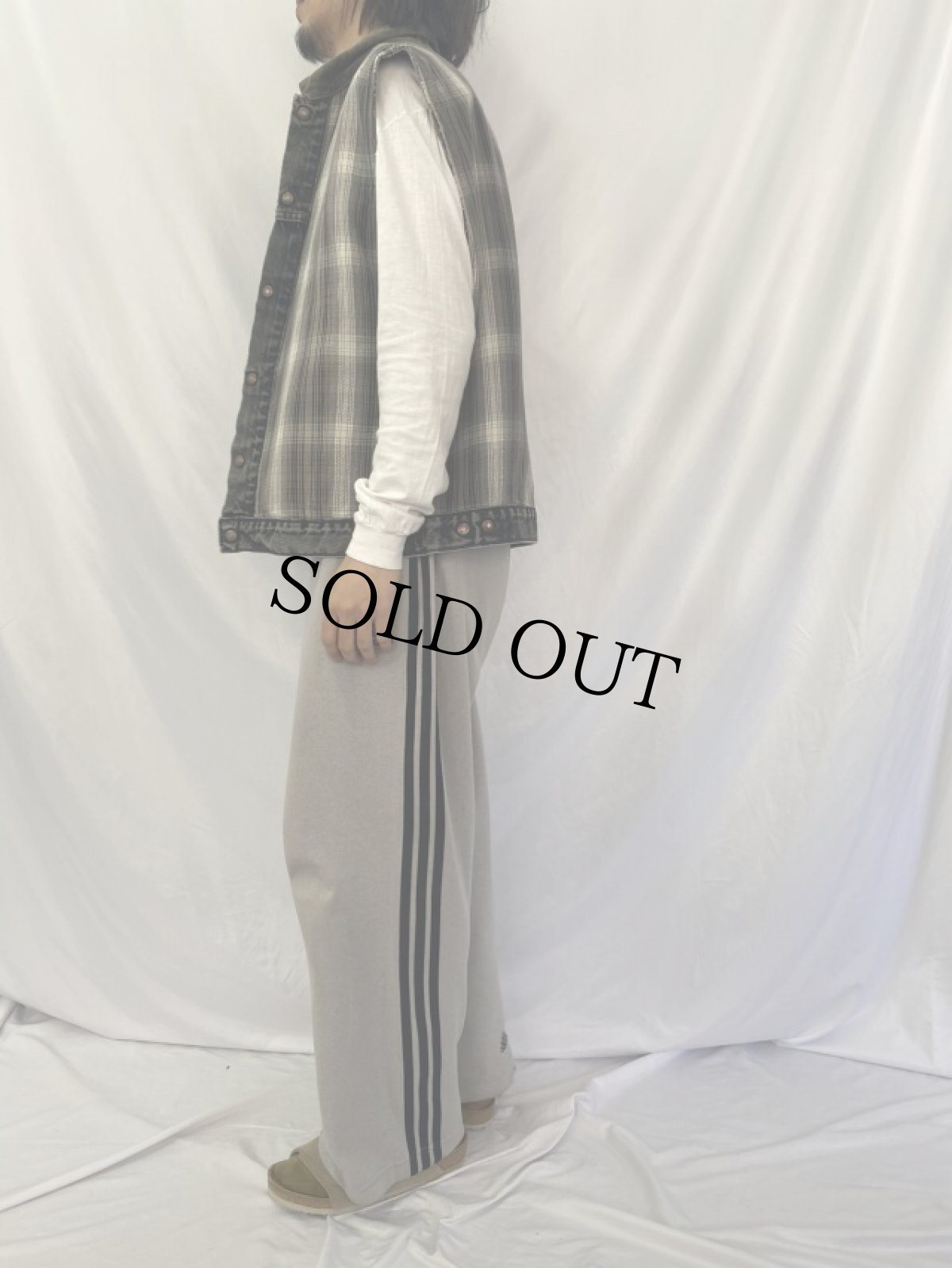 画像5: 90's Levi's 70594 USA製 リバーシブル ブラックデニムベスト (5)