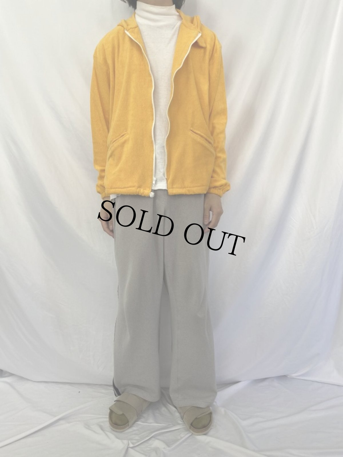 画像2: 〜70's nordstrom パイル ジップパーカー L (2)