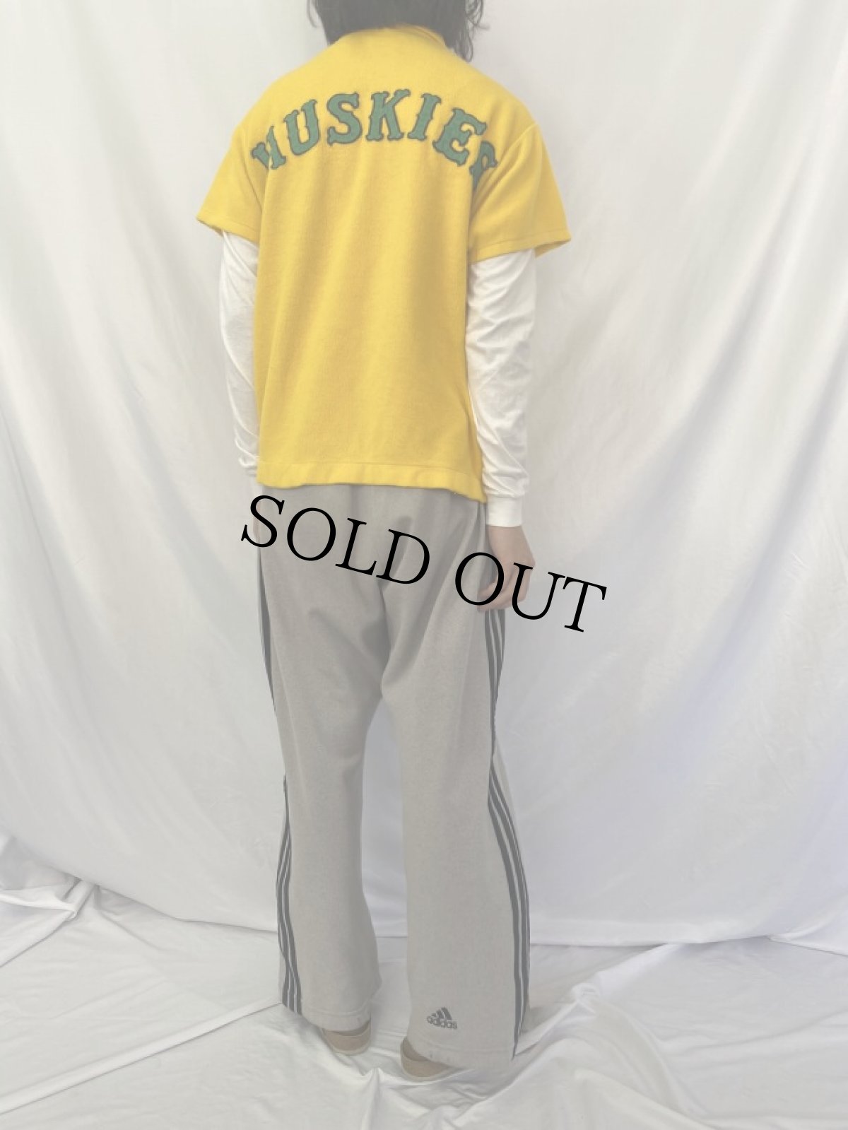 画像5: 〜60's "HUSKIES" 半袖スタジャン (5)