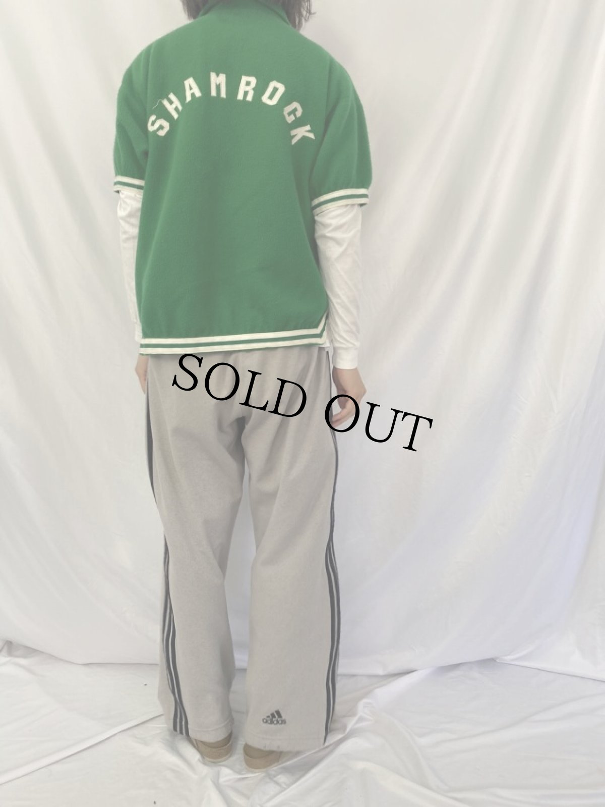 画像5: 〜50's FRANK BASHOR SUPPLIES "SHAMROCK" 半袖スタジャン L (5)