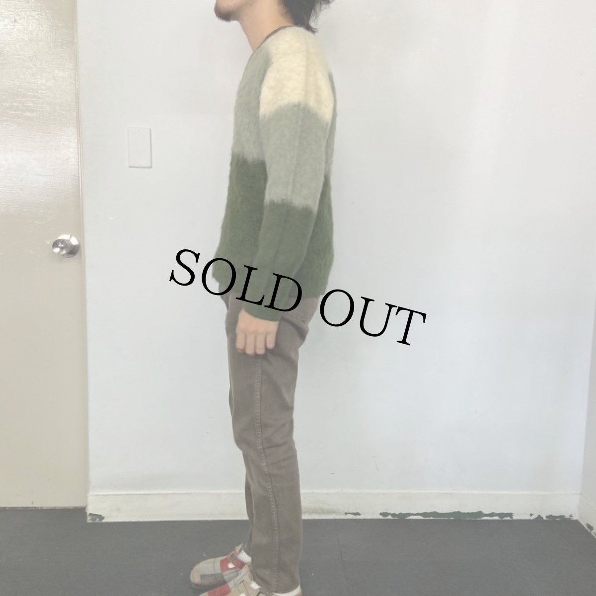 画像3: 60〜70's Mt.Alba Knitwear ボーダー柄 モヘアニットセーターM (3)