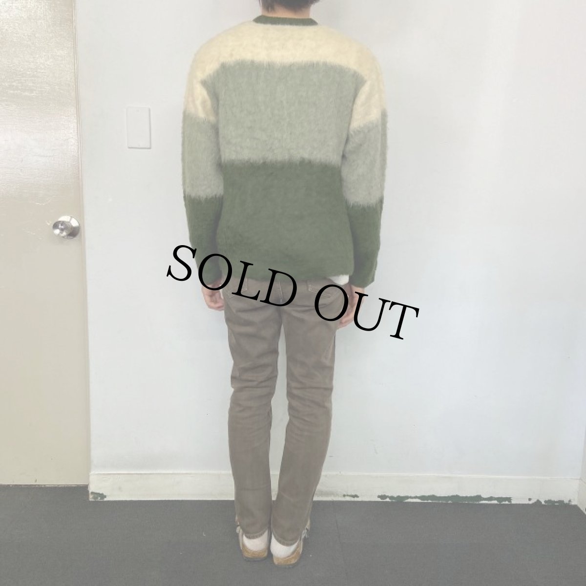 画像4: 60〜70's Mt.Alba Knitwear ボーダー柄 モヘアニットセーターM (4)