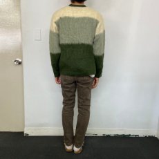 画像4: 60〜70's Mt.Alba Knitwear ボーダー柄 モヘアニットセーターM (4)