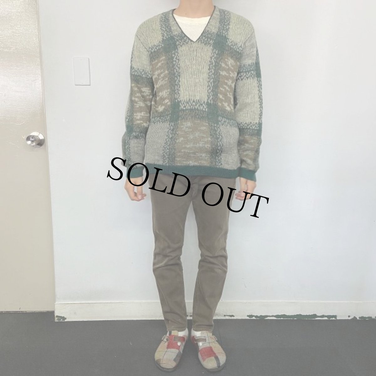 画像2: 60's PENNEY'S TOWNCRAFT ウーステッドウール×モヘア ニットセーター M (2)