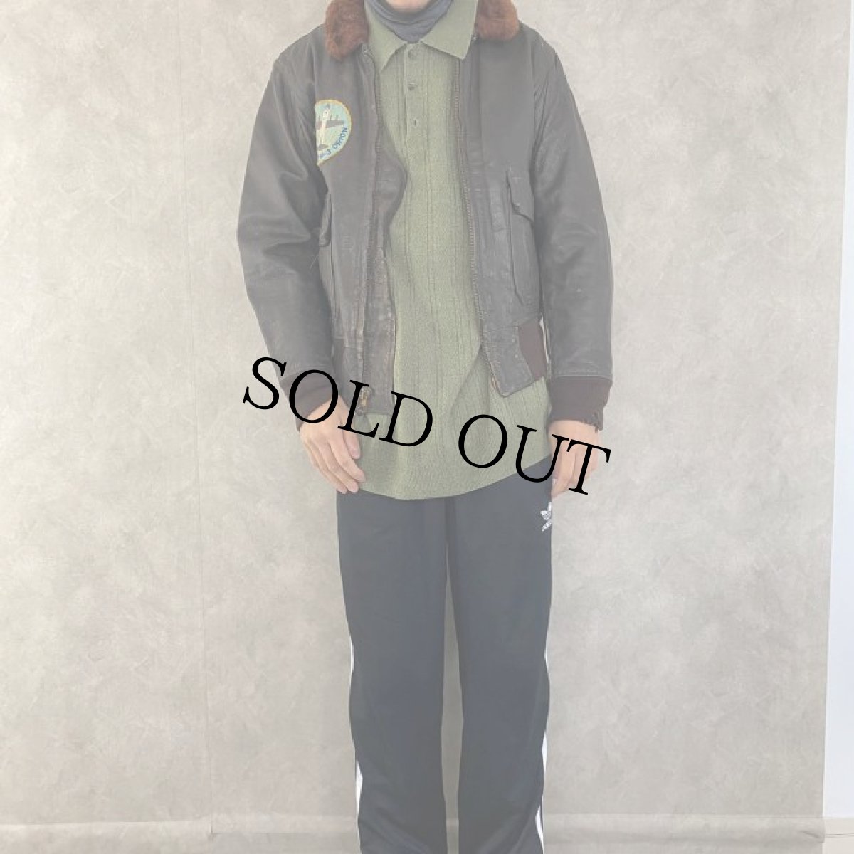 画像2: 60〜70's U.S.NAVY G-1 フライトジャケット size40 パッチ付き (2)