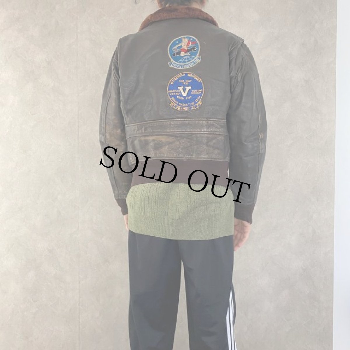 画像4: 60〜70's U.S.NAVY G-1 フライトジャケット size40 パッチ付き (4)