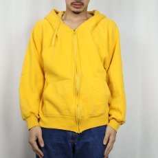 画像2: 80's downerwear 無地 ラグランスウェットジップパーカー L (2)