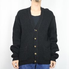 画像2: 60's McGREGOR USA製 ウールニットカーディガン BLACK SIZE44 (2)