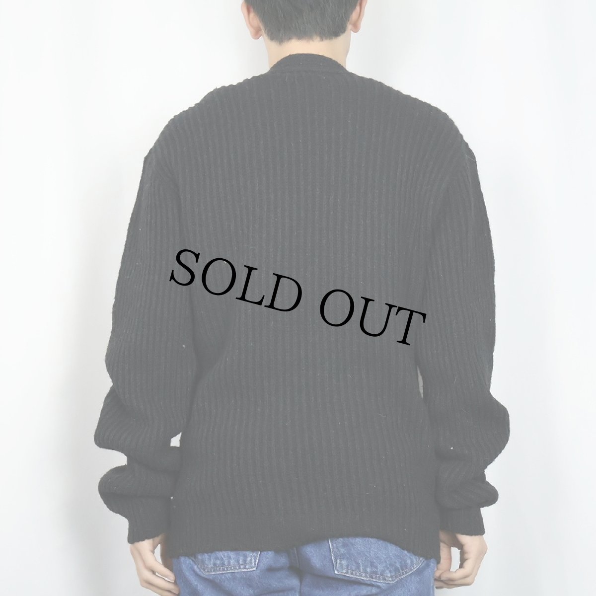 画像3: 60's McGREGOR USA製 ウールニットカーディガン BLACK SIZE44 (3)