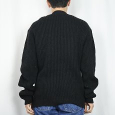 画像3: 60's McGREGOR USA製 ウールニットカーディガン BLACK SIZE44 (3)
