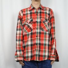 画像2: 70's CLYDESDALE USA製 チェック柄 ヘビーネルシャツ  (2)