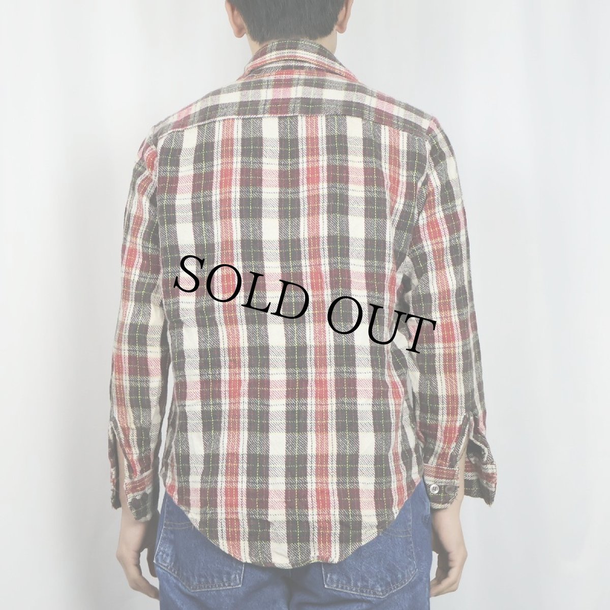 画像3: 70〜80's KINGSPORT チェック柄 ヘビーネルシャツ M (3)