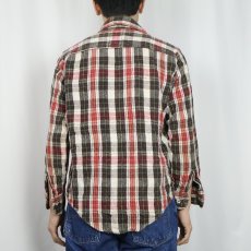 画像3: 70〜80's KINGSPORT チェック柄 ヘビーネルシャツ M (3)
