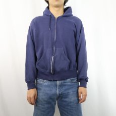 画像2: 70's Gearing Up USA製 スウェットジップパーカー NAVY  (2)