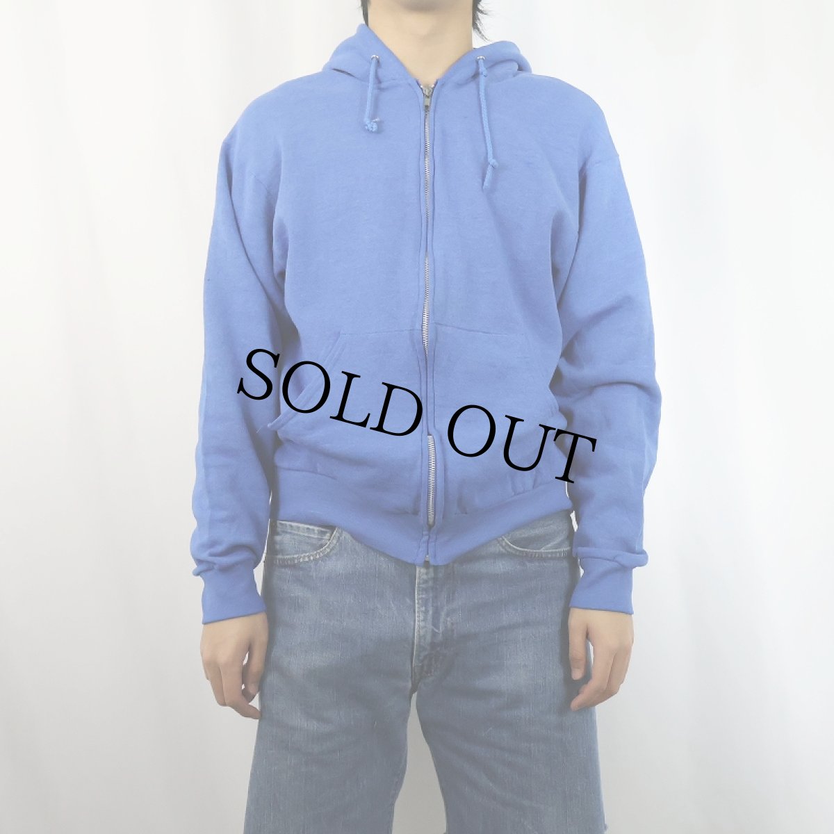 画像2: 80's〜 FRUIT OF THE LOOM USA製 スウェットジップパーカー L (2)