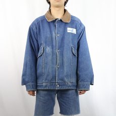 画像2: 90's Woolrich USA製 ブランケットライナー デニムジャケット XXXL (2)