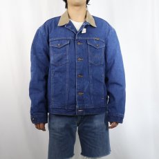 画像2: 80's Wrangler USA製 ブランケットライナー デニムジャケット SIZE46 (2)