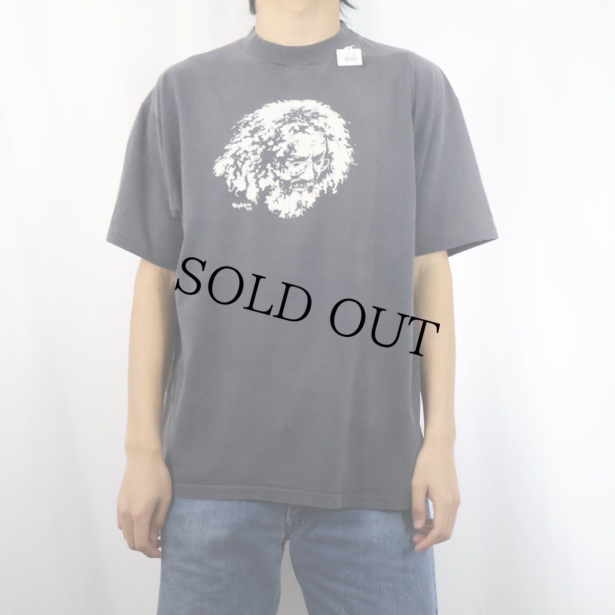 画像2: 80's JERRY GARCIA  USA製 ミュージシャンプリントTシャツ BLACK XL (2)