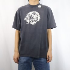 画像2: 80's JERRY GARCIA  USA製 ミュージシャンプリントTシャツ BLACK XL (2)
