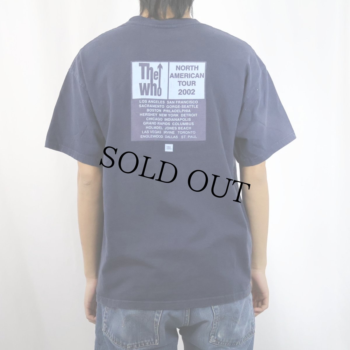 画像4: 2002 The Who "NORTH AMERICAN TOUR" ロックバンドツアーTシャツ NAVY L (4)