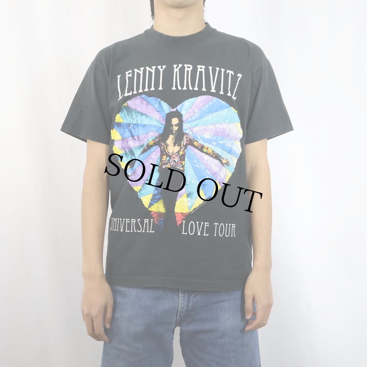 画像3: 90's LENNY KRAVITZ USA製 "UNIVERSAL LOVE TOUR" ミュージシャンツアーTシャツ L (3)