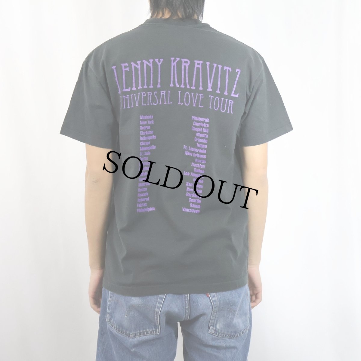 画像4: 90's LENNY KRAVITZ USA製 "UNIVERSAL LOVE TOUR" ミュージシャンツアーTシャツ L (4)