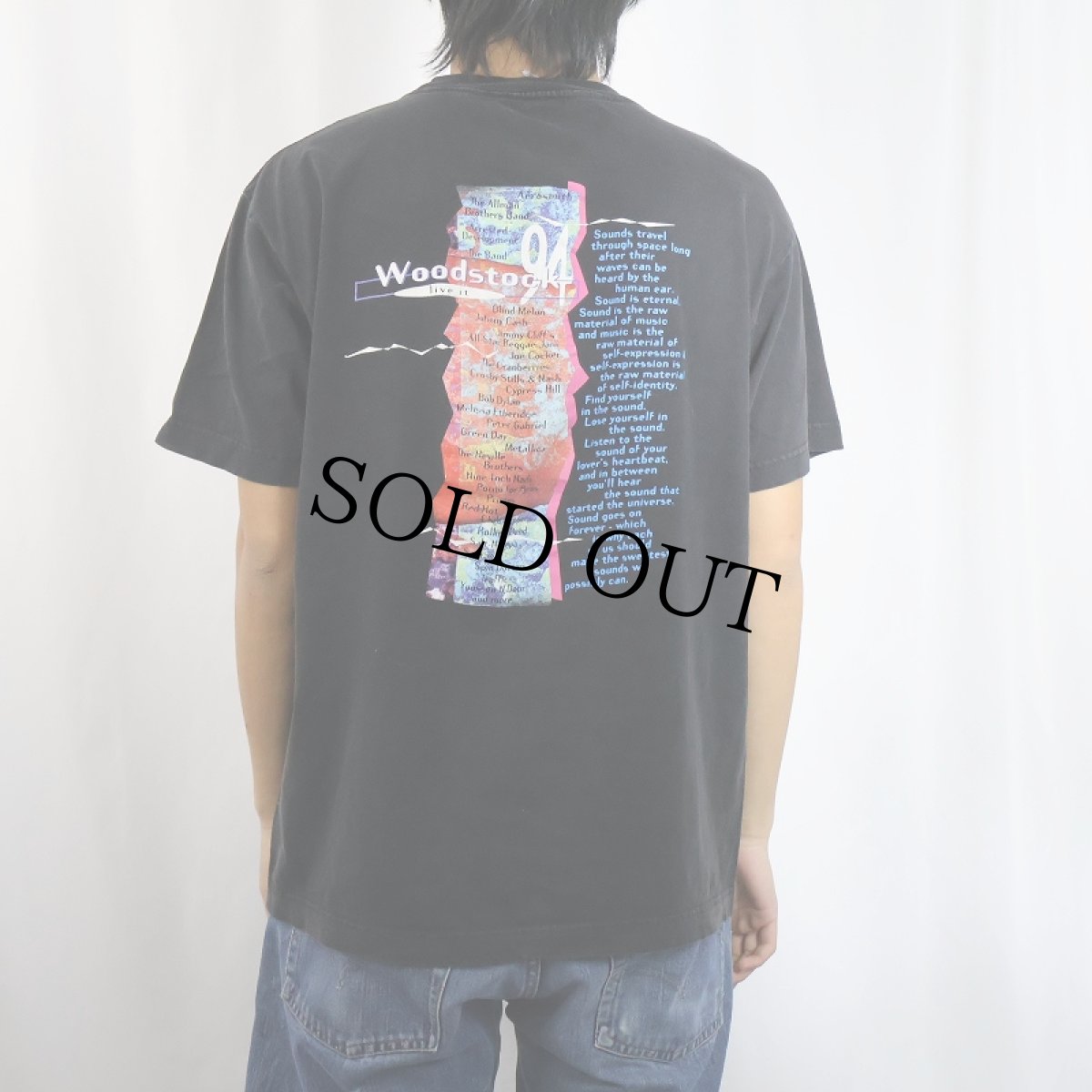 画像4: 1994 WOODSTOCK × PEPSI "live it love, pepsi" ミュージックフェスティバル プリントTシャツ BLACK L (4)