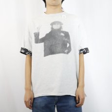 画像2: 90's JOHN LENNON ピースマークプリント 袖ダブルフェイス ミュージシャンプリントTシャツ XL (2)