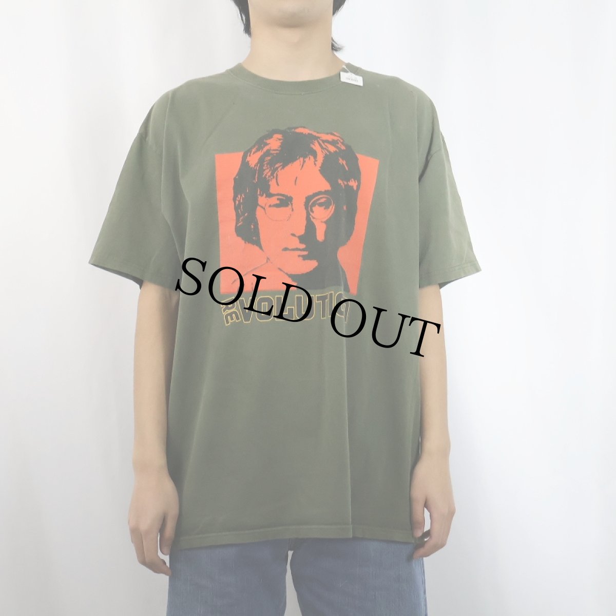 画像3: 2000's JOHN LENNON "REVOLUTION" ミュージシャン プリントTシャツ XL (3)