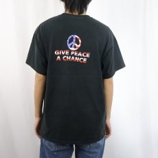 画像4: 2000's JOHN LENNON "GIVE PEACE A CHANCE" ミュージシャン プリントTシャツ BLACK L (4)