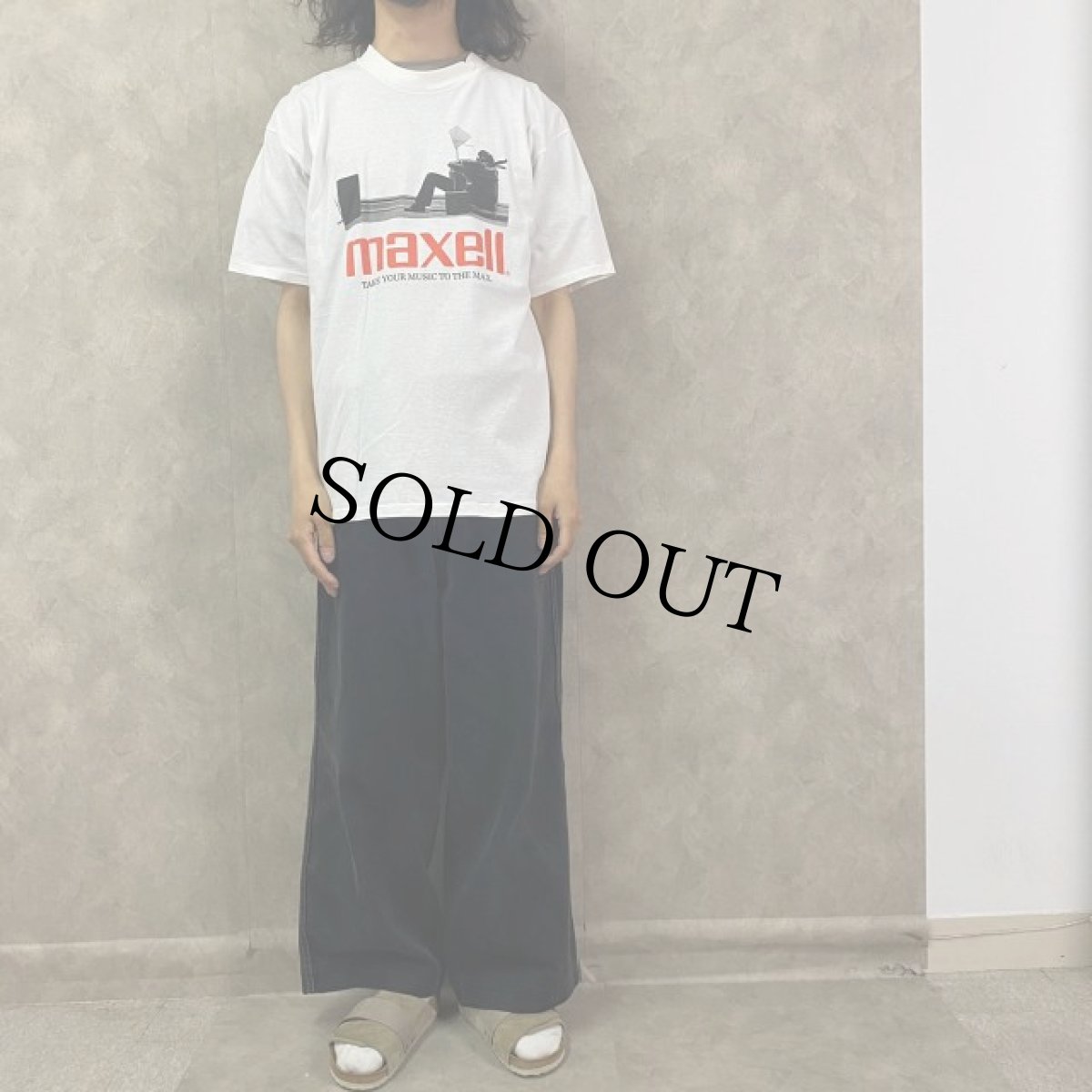 画像2: 90's MAXELL USA製 企業広告プリントTシャツ L (2)