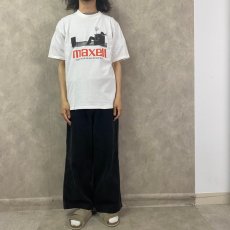 画像2: 90's MAXELL USA製 企業広告プリントTシャツ L (2)