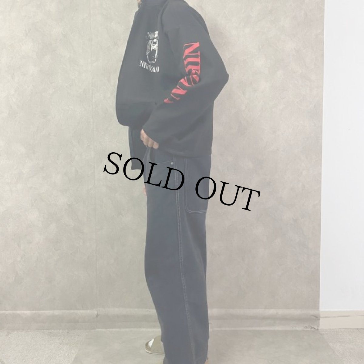 画像4: 90's〜 NILVANA UK製 ロックバンドフォトプリントスウェットパーカ (4)