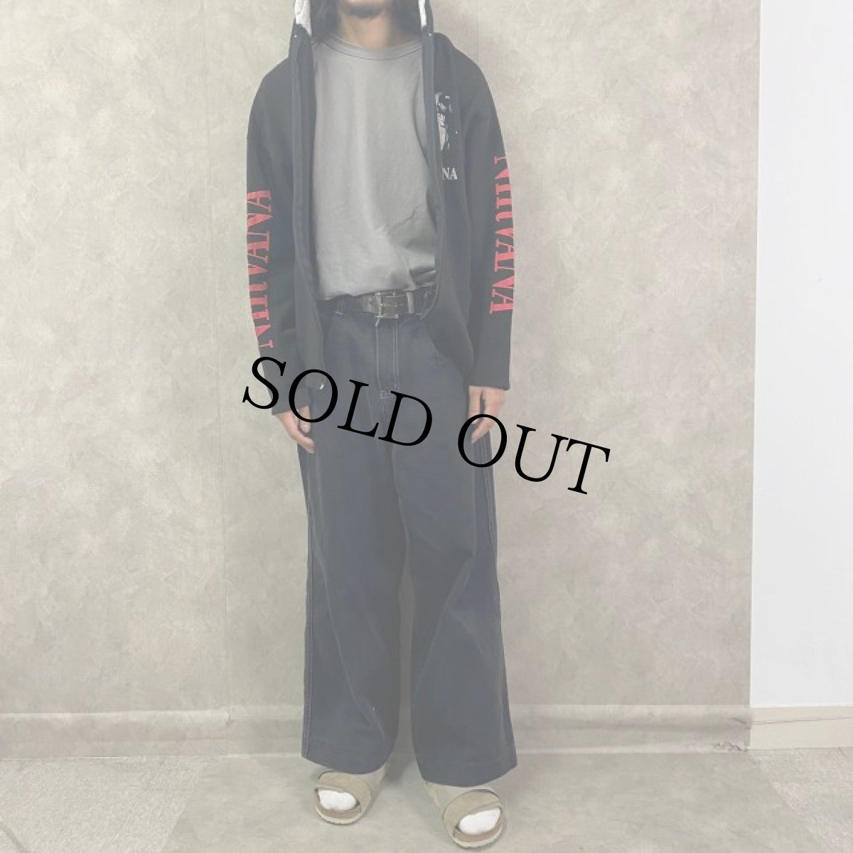 画像3: 90's〜 NILVANA UK製 ロックバンドフォトプリントスウェットパーカ (3)