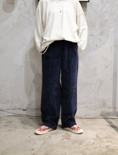 画像1: 80's SAKS FIFTH AVENUE 太畝 コーデュロイパンツ NAVY W32 (1)