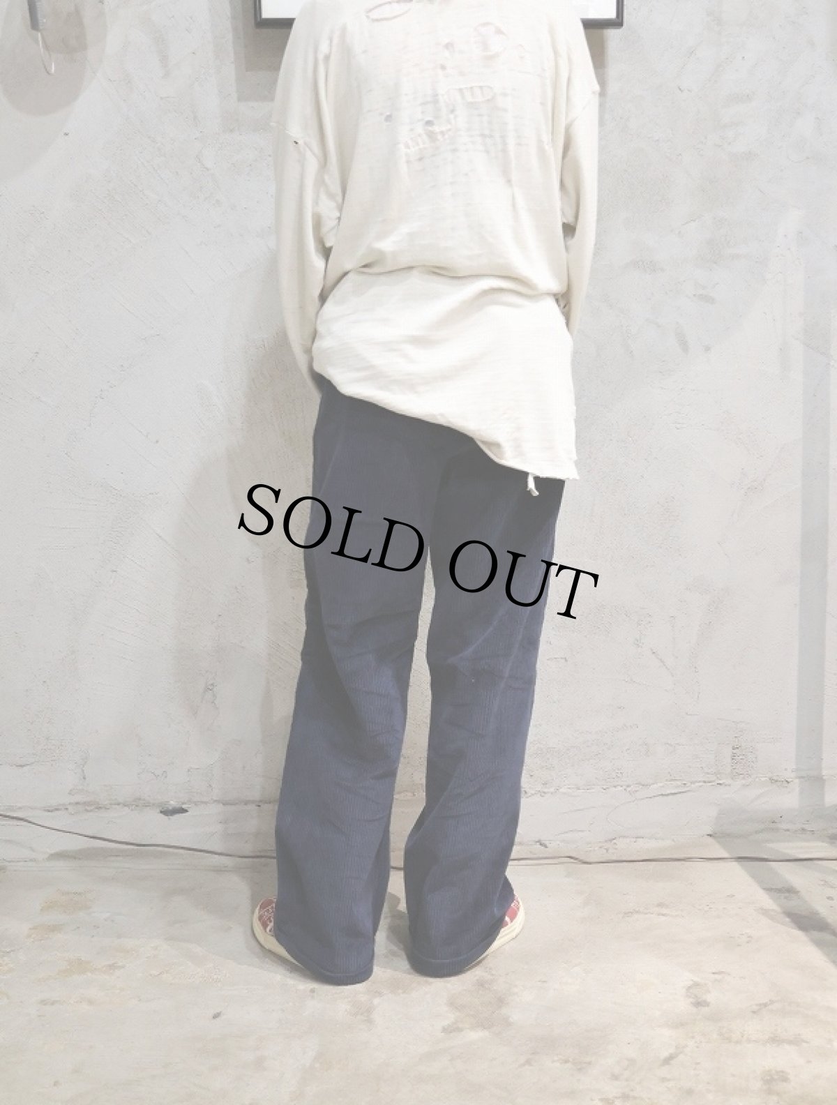 画像2: 80's SAKS FIFTH AVENUE 太畝 コーデュロイパンツ NAVY W32 (2)