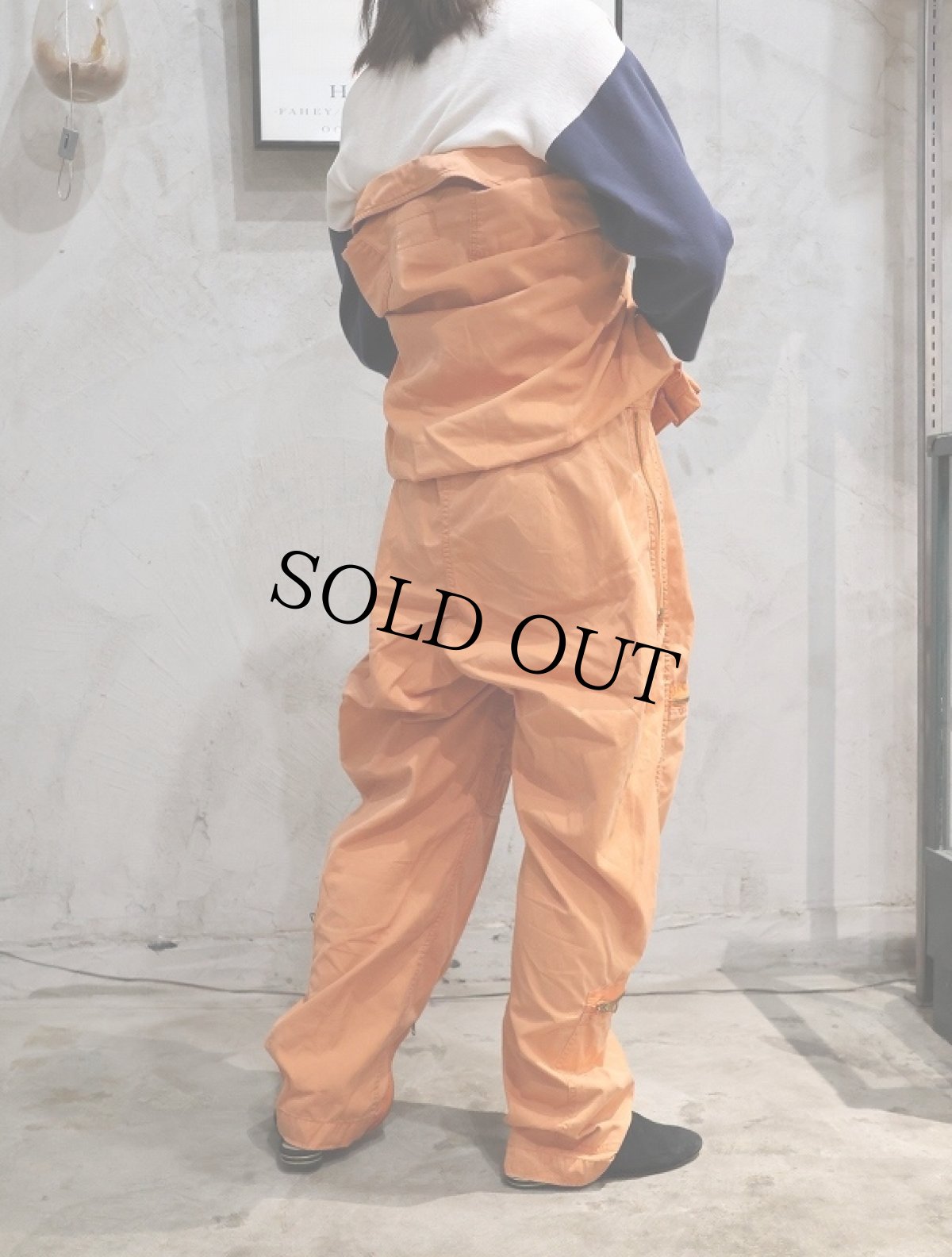 画像6: 60's U.S.AIR FORCE K-2B VERY LIGHT ORANGE FLYING SUIT MEDIUM-REGULAR (6)