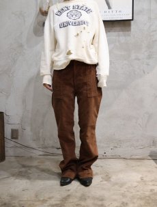 画像5: 70's PUT-ON SHOP by Sears ベロアフレアパンツ W33 (5)
